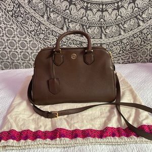 Tory Burch Dark Walnut Handbag AUTHENTIC
